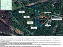 Acreage for sale featuring four lots, proposed homes, existing structures, and a vicinity map at 506 Waring Ct, Fort Mill, SC 29707