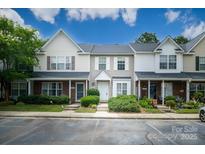 Charming townhome with a well-maintained lawn, inviting entrance, and convenient parking at 15042 Deshler Ct, Charlotte, NC 28273