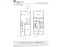 Ella May plan featuring a great room, dining area, kitchen, owner's suite, and additional bedrooms at 2541 Ruby Dixon Crossing Dr # 18, Gastonia, NC 28056