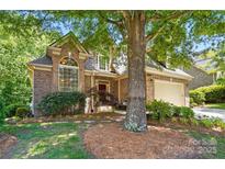 Charming brick home with a well-manicured lawn and mature trees at 10607 Newberry Park Ln, Charlotte, NC 28277