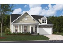 Charming home featuring stone accents, a covered porch, and a well-manicured lawn at 951 Exeter Dr, Sherrills Ford, NC 28673