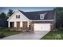 Charming single-Gathering home with stone accents, white trim, a two-car garage, and manicured landscaping at 2070 Skyhawk Dr, York, SC 29745