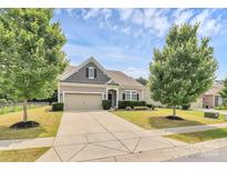 Charming single-Gathering home with a two-car garage, lush lawn, and beautiful landscaping at 1397 Tupelo Rd, Clover, SC 29710