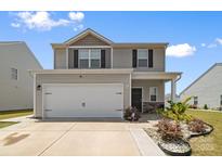 Charming two-story home with a two-car garage and neatly landscaped front yard at 2011 Valdosta Way, Charlotte, NC 28215