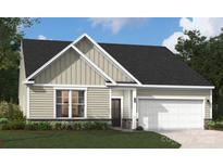 Charming one-story home with stone accents, well-manicured lawn, and attached garage at 2026 Mantle Ridge Dr, Indian Trail, NC 28079