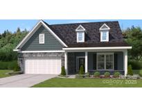 Charming single-Gathering home with stone accents, two-car garage and manicured lawn at 5245 Raging Creek Dr, Indian Trail, NC 28079