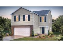 Charming two-story home with a brick-accented garage and well-maintained landscaping at 1046 Horizon Ln, Chester, SC 29706