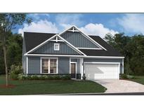 Charming single-Gathering home with a well-manicured lawn, gray siding and an attached two-car garage at 939 Exeter Dr, Sherrills Ford, NC 28673