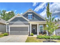 Charming home featuring a well-manicured lawn, covered entryway, and an attached two car garage at 336 Secretariat Dr, Iron Station, NC 28080