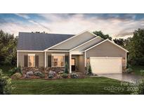 Charming single-story home featuring stone accents, a two-car garage, and well-maintained landscaping at 159 Apple Orchard Ct, Statesville, NC 28677