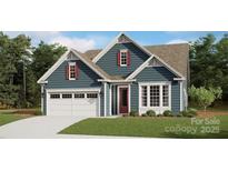 Charming single-Gathering home featuring a two-car garage, covered front porch, and red shutters at 1074 Wylie Falls Ln, York, SC 29745