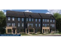 Attractive townhome exteriors feature a mix of stone and dark siding with dark trim and coordinated entryways at 1478 Samuel St, Charlotte, NC 28206