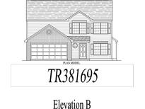 Charming two-story home featuring a brick-accented garage and classic architectural details on a well-designed elevation at 1600 Russell Courtney Rd, Monroe, NC 28112