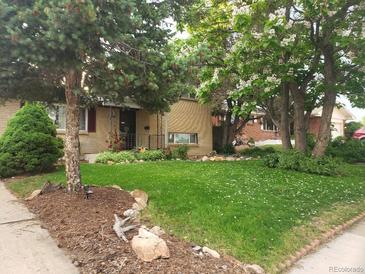 Ranch style home with a well-maintained lawn and landscaping at 9581 Green Ct, Westminster, CO 80031