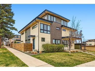 Stunning modern home with mixed siding, well-kept lawn, and inviting curb appeal at 3188 W 28Th Ave, Denver, CO 80211