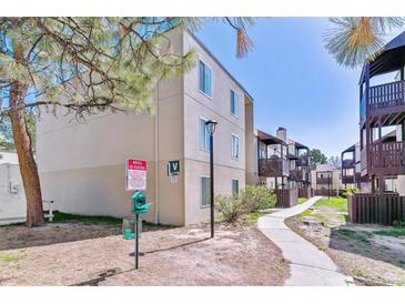 Condo building with well maintained exterior and landscaping in a clean and quiet neighborhood at 9725 E Harvard Ave # 349, Denver, CO 80231