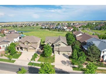 Beautiful aerial view of the homes and landscape in a Primary planned community at 7892 S Country Club Pkwy, Aurora, CO 80016