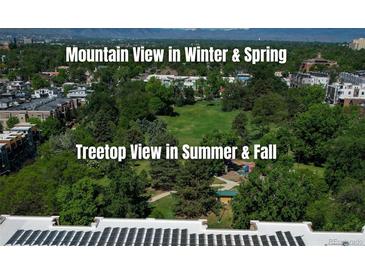 Enjoy mountain and treetop views from this condo, offering scenic beauty in every season at 2240 N Clay St # 406, Denver, CO 80211