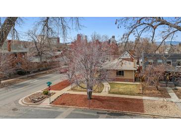 Charming single story home with a well maintained yard and beautiful tree at 2301 Vine St, Denver, CO 80205