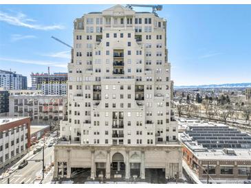 Striking exterior view of the The Prado building, showcasing its classic architecture and prime location at 300 W 11Th Ave # 6G, Denver, CO 80204