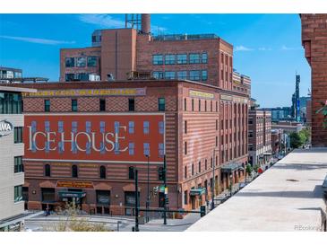 Exterior view of the historic Ice House building featuring brick facade and prominent signage in downtown Denver at 1801 Wynkoop St # 411, Denver, CO 80202