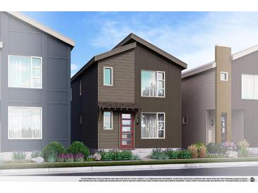 Charming two-story home with modern design, neat landscaping and a red door at 1569 W 166Th Ave, Broomfield, CO 80023