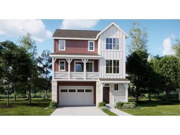 Attractive two-story home boasting a two-car garage, welcoming porch, and charming curb appeal at 6716 E 149Th Ave, Thornton, CO 80602