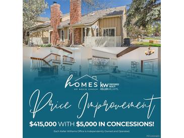 Charming two-story house featuring a brick chimney, a well-kept front yard, and a light-colored wooden fence at 9957 Grove Way # F, Westminster, CO 80031