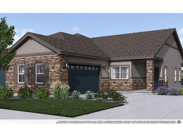 Charming home featuring a stone and siding exterior, well-maintained landscaping, and a two-car garage at 844 W 128Th Pl, Westminster, CO 80234