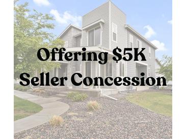 Charming two-story home with stone accents and well-maintained landscaping; seller concession of $5k is offered at 23615 E 5Th Pl, Aurora, CO 80018