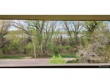 Scenic view from the balcony of a tree-lined property featuring an adjacent walking path at 655 S Alton Way # 8D, Denver, CO 80247
