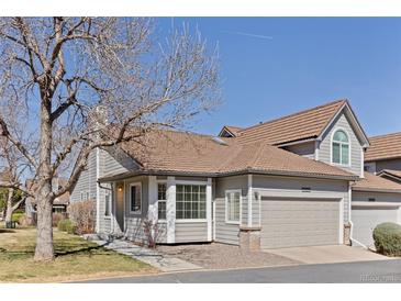 Charming home featuring a well-maintained front yard and attached two-car garage at 5946 S Jellison St # F, Littleton, CO 80123
