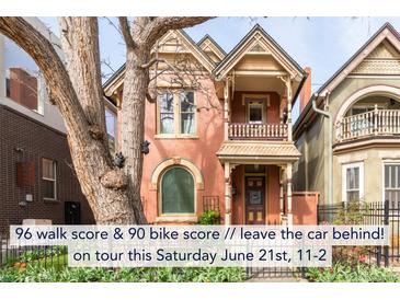 Charming Victorian home with a well-manicured front yard, mature trees, and inviting curb appeal at 3147 Vallejo St, Denver, CO 80211