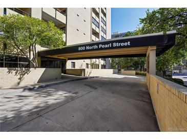 View of the building entrance at 800 North Pearl Street at 800 N Pearl St # 303, Denver, CO 80203
