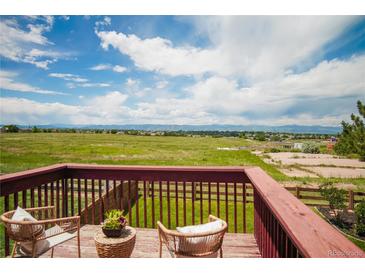 Enjoy the views from this back deck with beautiful scenic views at 9927 Aftonwood St, Highlands Ranch, CO 80126