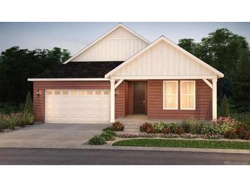 Charming single-Gathering home with a two-car garage and beautiful landscaping at 39584 Gwinett Cir, Elizabeth, CO 80107