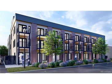 Modern apartments featuring balconies, lush landscaping, and contemporary design elements at 1652 N Lafayette St # 2, Denver, CO 80218