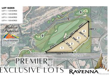 Ravenna exclusive lots map showcases premier property locations and sizes in a desirable community at , Littleton, CO 80125