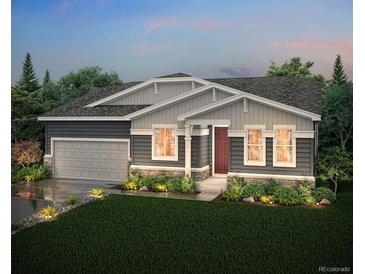 Charming single-Gathering home boasting professional landscaping, a two-car garage, and stylish architectural details at 274 Marlowe Dr, Erie, CO 80516