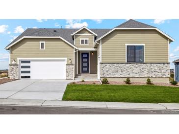Charming single-Gathering home with a well-manicured lawn and a two-car garage at 42994 Colonial Trl, Elizabeth, CO 80107