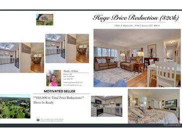 Neutral cabinets and light countertops make the kitchen feel cozy and inviting at 13631 E Marina Dr # 109, Aurora, CO 80014