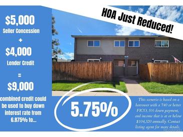 Home exterior featuring a well-maintained fenced yard with a sidewalk leading to the entry at 8039 Wolff St # E, Westminster, CO 80031