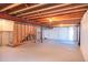 Spacious unfinished basement with exposed ceiling, concrete floors, and insulated walls, ready for customization at 13661 Adams St, Thornton, CO 80602