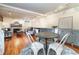 Finished basement with a cozy fireplace and dining area at 780 N Lafayette St, Denver, CO 80218