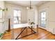 Bright office space featuring hardwood floors, modern desk, and natural light at 780 N Lafayette St, Denver, CO 80218
