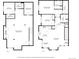 Combined floor plans for both floors showcasing living spaces and bedrooms at 12940 Jasmine St # A, Thornton, CO 80602