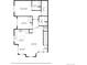 Floor plan showcasing the layout of the second story with bedrooms, baths, kitchen and living areas at 12940 Jasmine St # A, Thornton, CO 80602