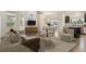 Bright open-concept living room featuring stylish furniture, modern decor, and plenty of natural light at 12940 Jasmine St # A, Thornton, CO 80602