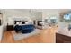 Spacious main bedroom with a fireplace, seating area, and access to natural light at 8544 Burning Tree Trl, Franktown, CO 80116
