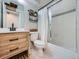 Simple bathroom with shower/tub combo and vanity at 4737 N Bearlily Way, Castle Rock, CO 80109